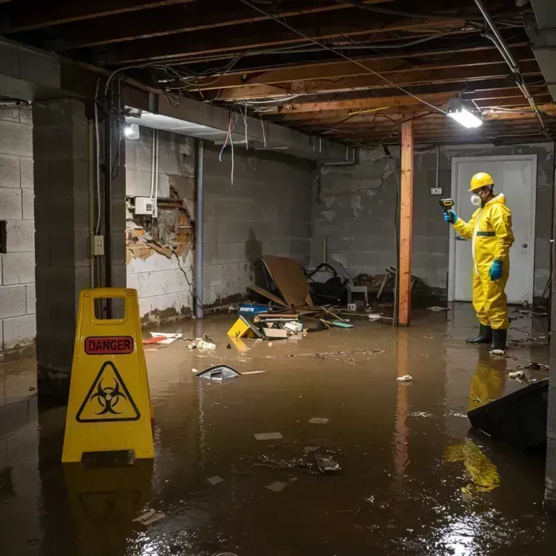 Flooded Basement Electrical Hazard in Lakeshire, MO Property